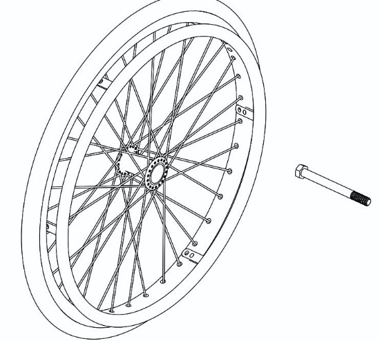 PT3000-RW-KIT | 22” Rear Wheel with Hardware