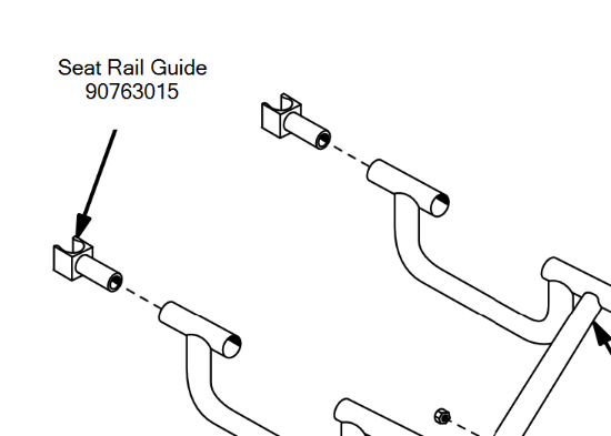 90763015 | Seat rail guide, rear