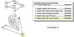 90763545 | Caster axle and nut (10 each)