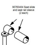 90763404 | Seat slide and seat rail sleeve (2 each)