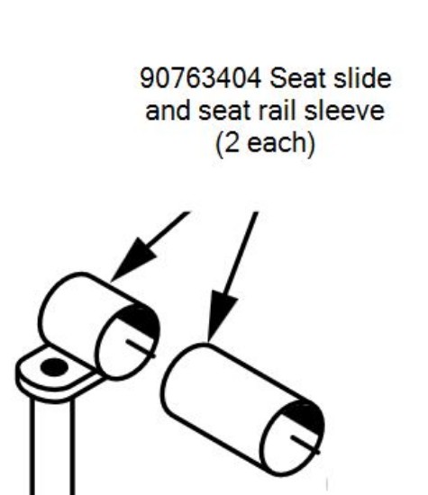 90763404 | Seat slide and seat rail sleeve (2 each)