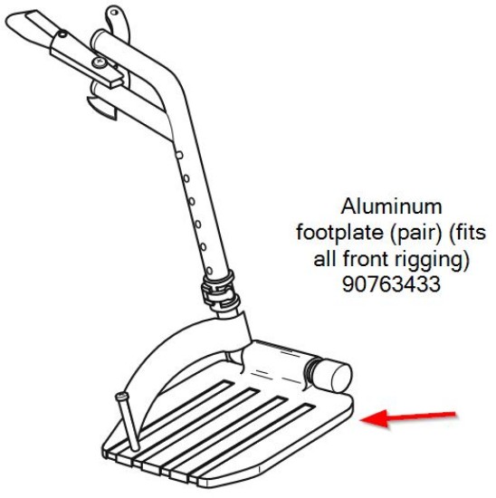 90763433 | Aluminum footplate (pair)
