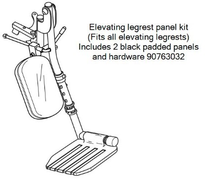 Picture of 90763032 | Elevating legrest panel kit