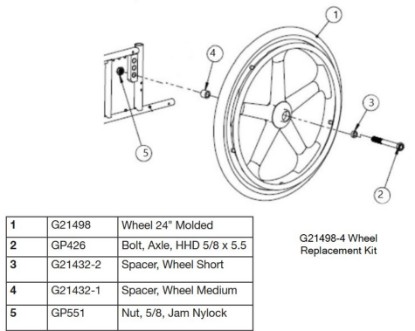 Picture of G21498-4 | Wheel Replacement Kit