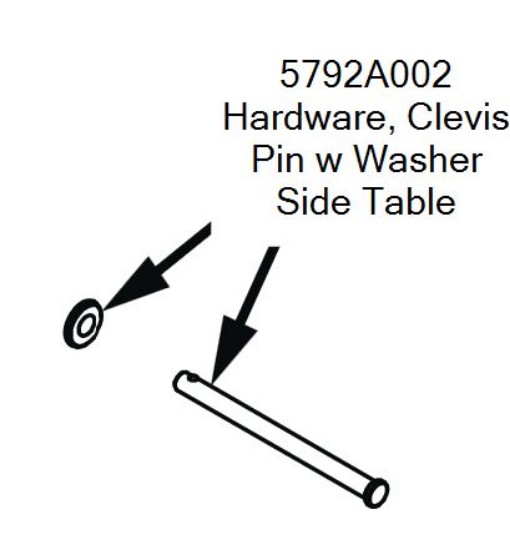 5792A002 | Clevis Pin w Washer, Side Table
