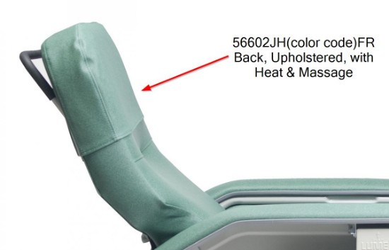 56602JH(color code)FR | Back, Upholstered, with Heat & Massage