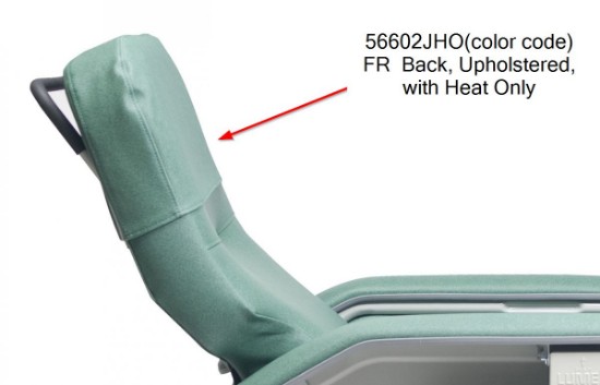 56602JHO(color code)FR | Upholstered Back, Heat Only