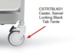 CSTRTBLK01 | Caster, Swivel, Locking Black Tab Tente