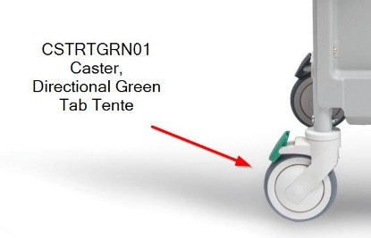 Picture of CSTRTGRN01 | Green Tab Directional Tente Caster