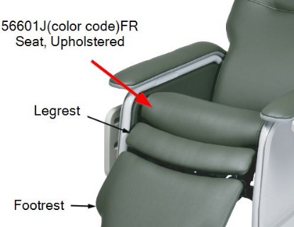 Picture of 56601J(color code)FR | Seat, Upholstered