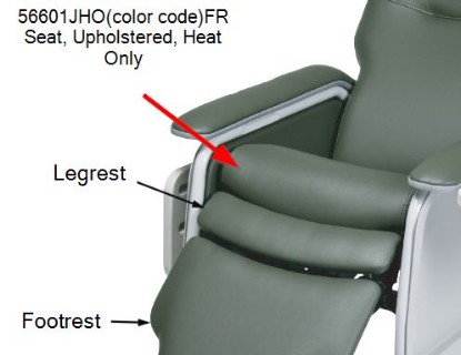 Picture of 56601JHO(color code)FR | Seat, Upholstered, Heat Only