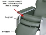 56601JH(color code)FR | Seat, Upholstered, with Heat & Massage