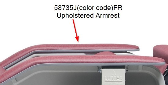 58735J(color code)FR | Armrest, Upholstered