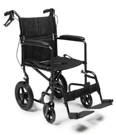 Picture for category Deluxe Aluminum 12" rear wheel Transport Chair ( EJ87X-1)