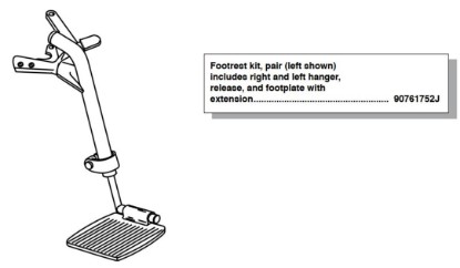 Picture of 90761752J | Footrest kit, pair