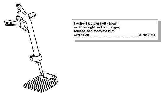 90761752J | Footrest kit, pair
