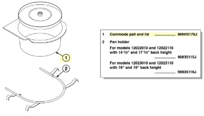 Picture of 90H43170J | Commode pail and lid