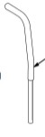 9P835228J | Backpost / push handle, pair (includes mounting hardware) Short