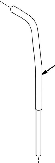 9P835233J | Backpost / push handle, pair (includes mounting hardware) Long
