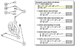 90763560 | Complete caster (fork and wheel) 16" x 17", 18" x 17", 20" x 17"