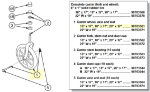 90763561 | Caster wheel, axle and nut 16" x 17", 18" x 17", 20" x 17"
