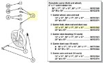 90763562 | Caster fork, stem nut and dust cap 16" x 17", 18" x 17", 20" x 17"