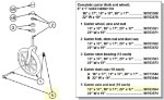 90763564 | Caster axle and nut (10 each) 16" x 17", 18" x 17", 20" x 17"