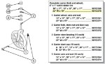90763570 | Complete caster (fork and wheel), 22" W x 19"