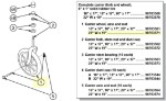 90763571 | Caster wheel, axle and nut 22" W x 19"